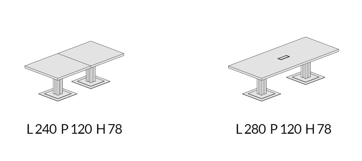 Деревянный стол для совещаний с металлическим основанием About Office Bold58 ARCH-00102904 - Вид №1
