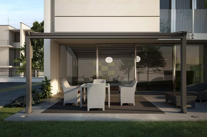 HELLA Пристроенная пергола из ПВХ со сдвижной крышкой Sintesi sun-id-1496092 - Вид №7