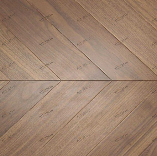 Паркет Ёлка Kjopmann Ругаланн Французская Ёлка Орех американский Рустик (Гладкая) 510х92 мм 1100430048