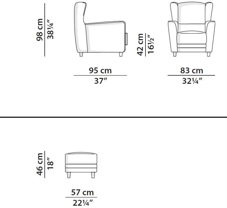 BAXTER Кожаное кресло Bergère sun-id-1365042 - Вид №2