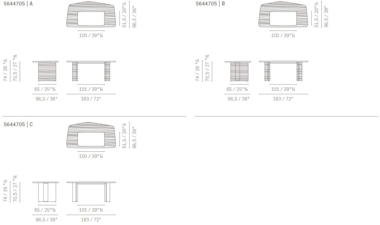 Poltrona Frau Рабочий стол из дуба L'ufficio - sistemi direzionali sun-id-1463328 - Вид №3