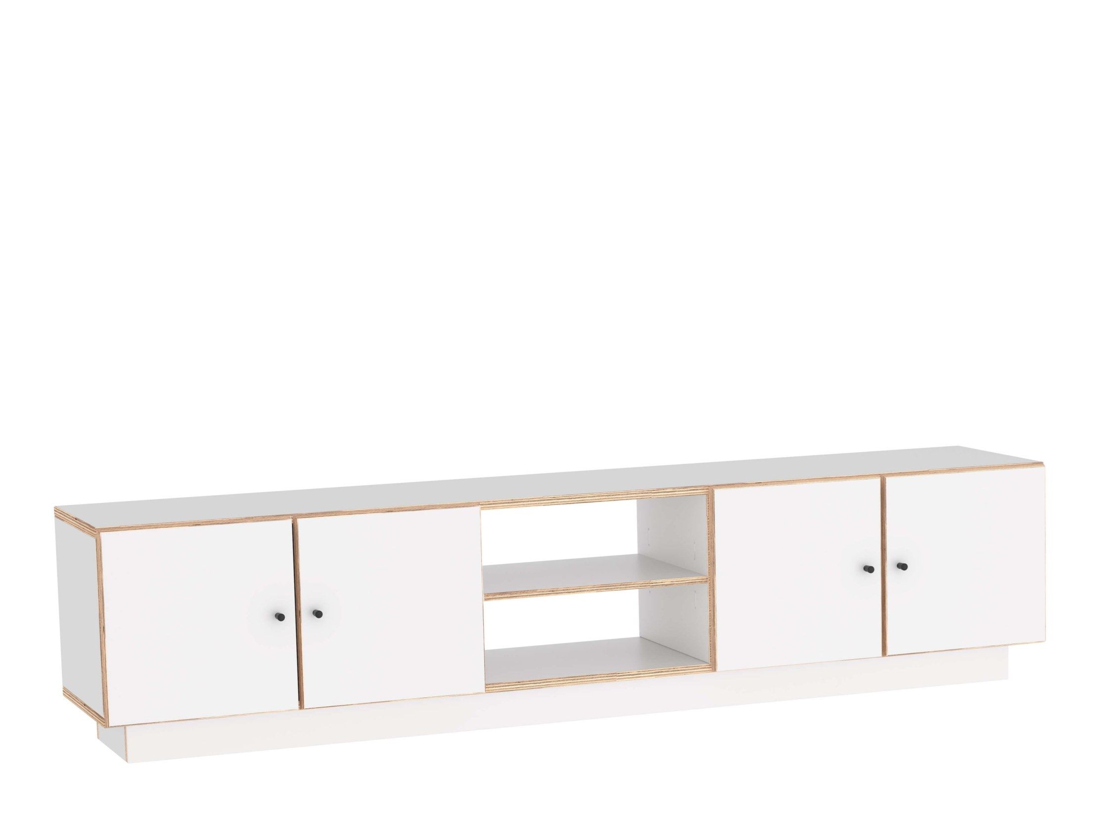 Низкий многослойный ТВ-шкаф с распашными дверцами Radis Квадратная ARCH-00037778 - Вид №1