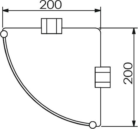 24051D Полка подвесная цвет хром LANGBERGER LUGANO - Вид №2