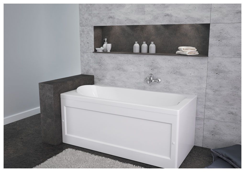 Акриловая ванна Aquanet West 120x70 (+ шторка Aquanet Alfa 4 NF6222-pivot) 0020405000196049 - Вид №4