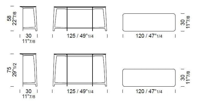Прямоугольная мраморная консоль Borzalino BSeries ARCH-00103422 - Вид №2