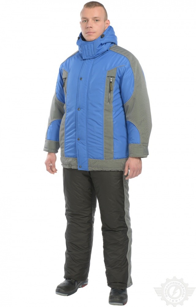 64787 Костюм "Ультра" зимний василек-черный  Зимняя спецодежда  размер 48-50/182-188  - Вид №11