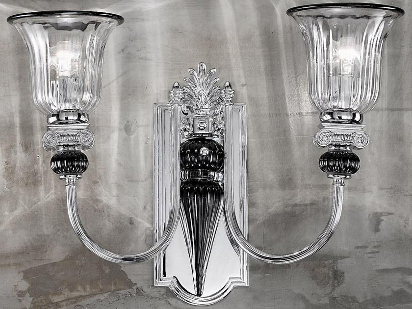 Possoni Illuminazione Бра из хрома с прозрачным и черным кристаллом Nives 27377/a2  - Вид №1