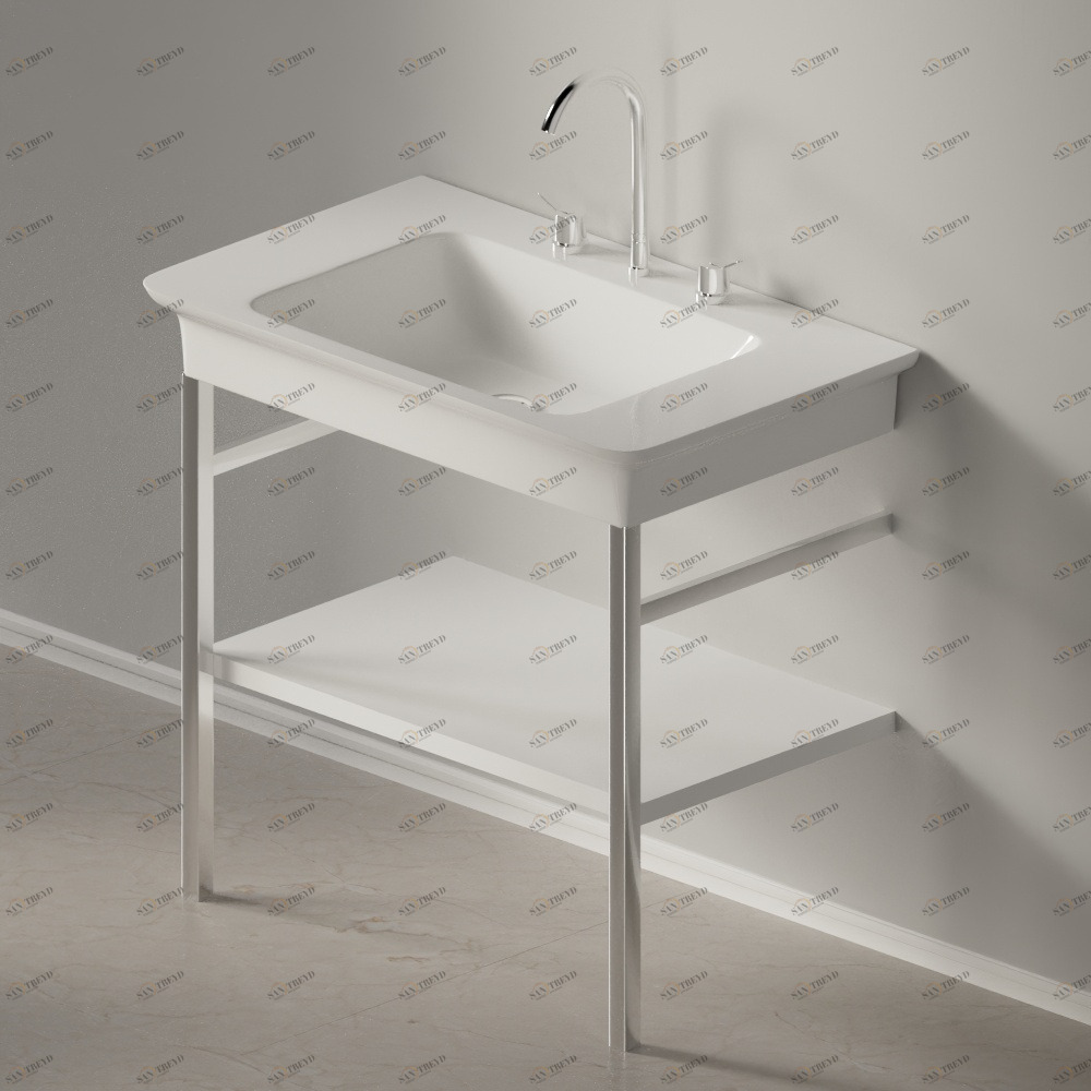 Металлическая консоль для раковины NOVECENTO XL хром Agape ACER1072A