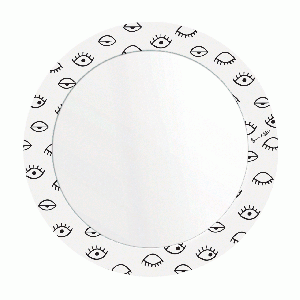 Зеркало круглое с принтом Look at me BONESSI BONESSI 081626 Разноцветный