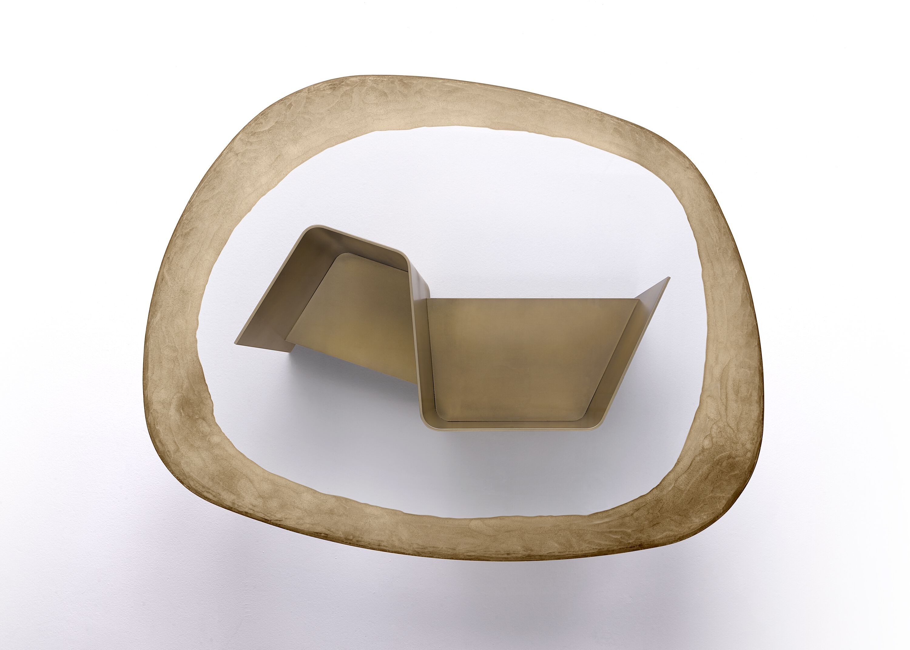 Низкий журнальный столик из латуни и стекла ARTE VENEZIANA итальянские пейзажи ARCH-00008419 - Вид №1