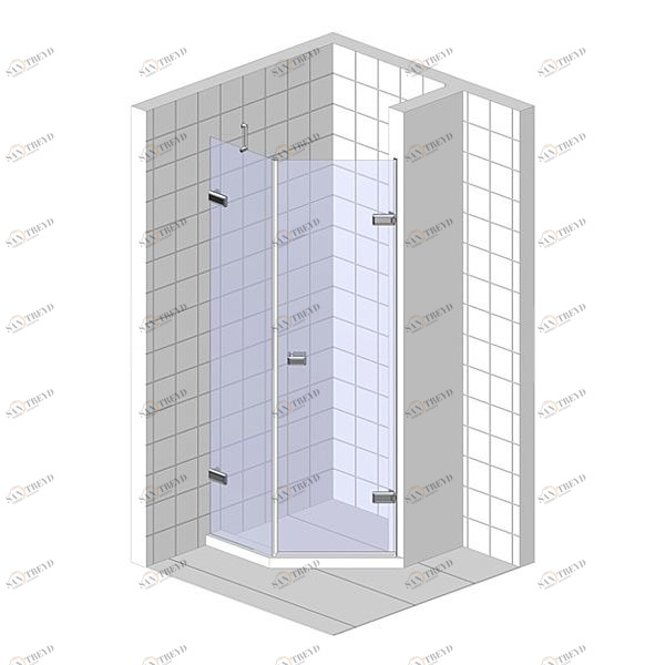 Душевая дверь в нишу 140x200 GK-862BG135 стекло прозрачное 6 мм GUTEWETTER TREND DOOR 140X200GK862BG135
