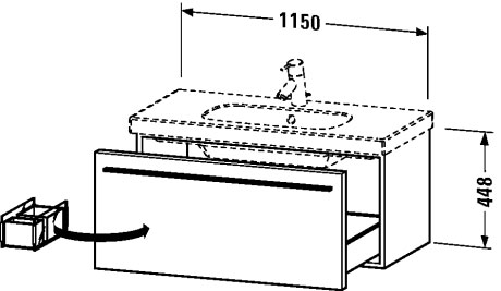 XL605001111 X-Large Тумбочка подвесная Кашемировый дуб Duravit - Вид №1