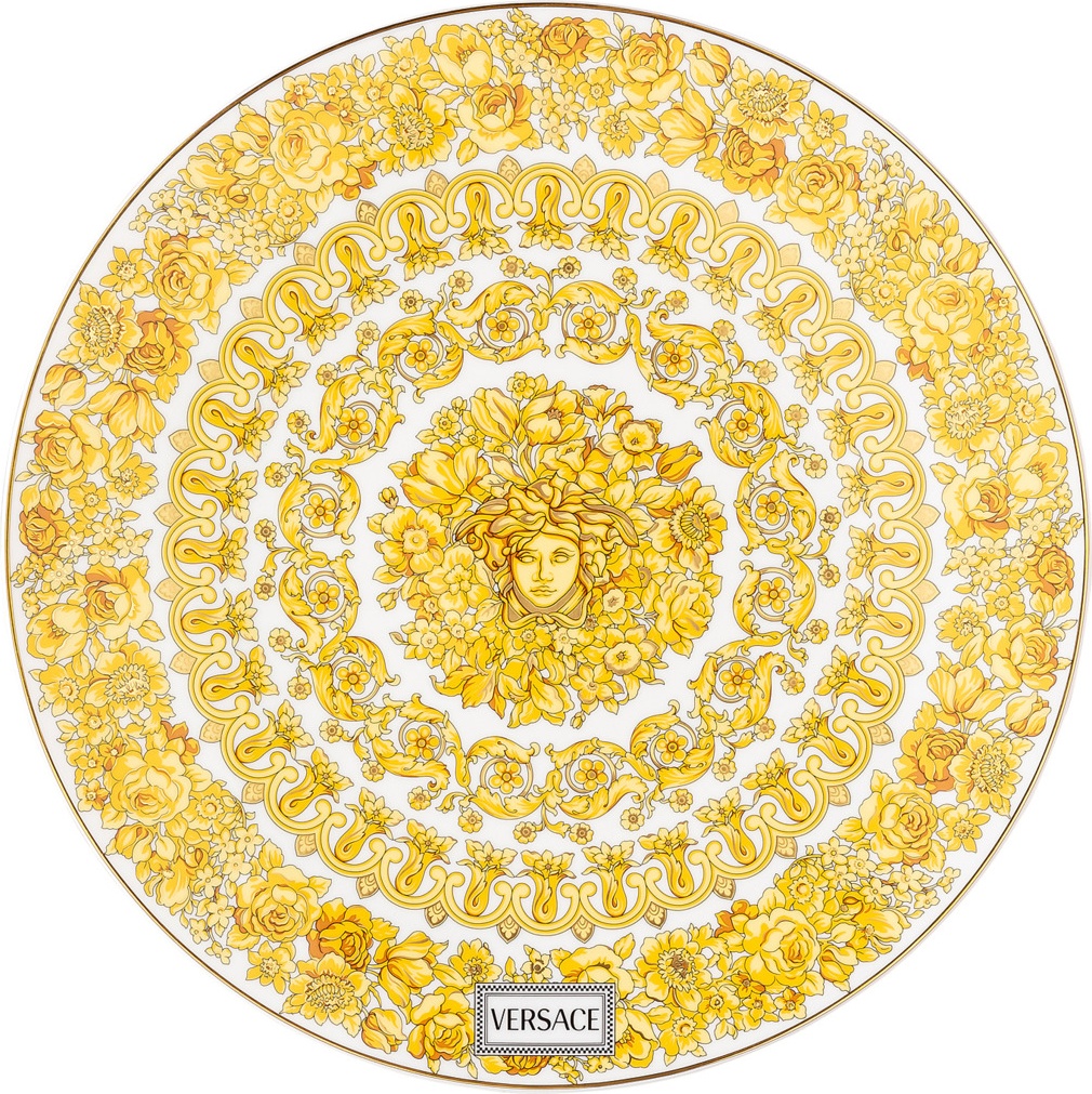 10649007 Rosenthal Versace Тарелка подстановочная Rosenthal Versace Медуза Рапсодия 33см, фарфор Фарфор 