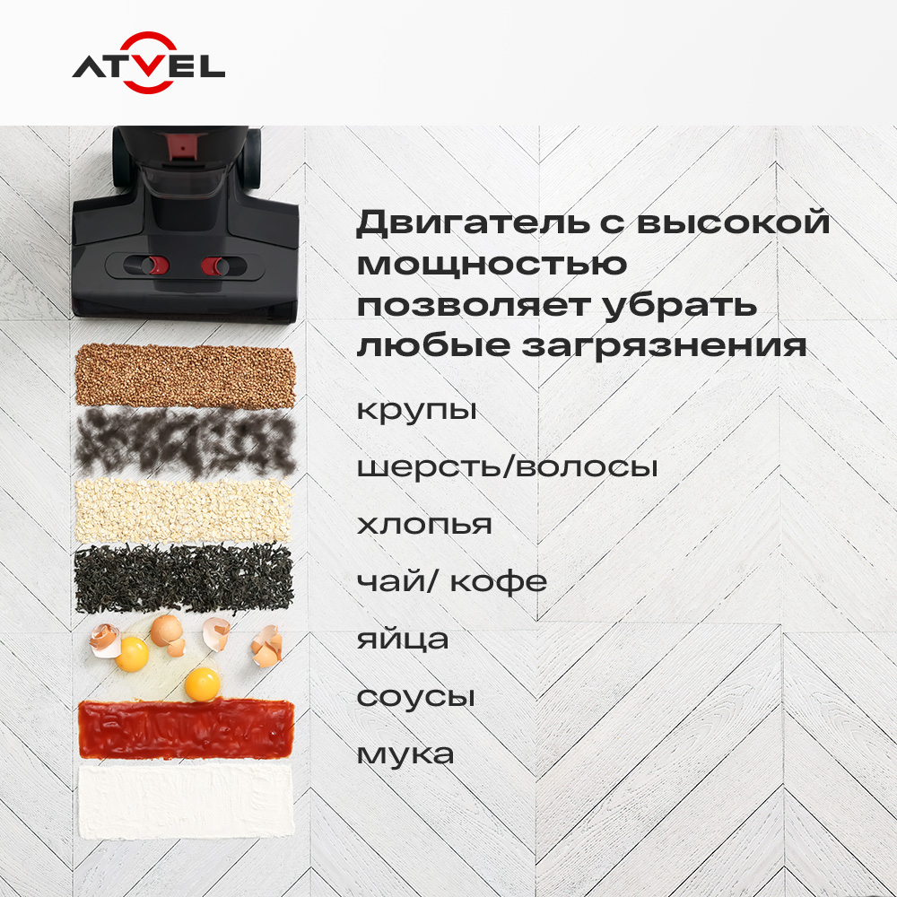 9054823 Моющий пылесос вертикальный   Atvel F16 Ultimate  черный STDN-0098544 - Вид №19