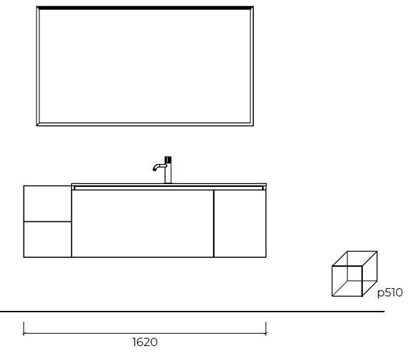 Cerasa Подвесная тумба под умывальник из фанерованной древесины с зеркалом Nerolab sun-id-1468435 - Вид №4