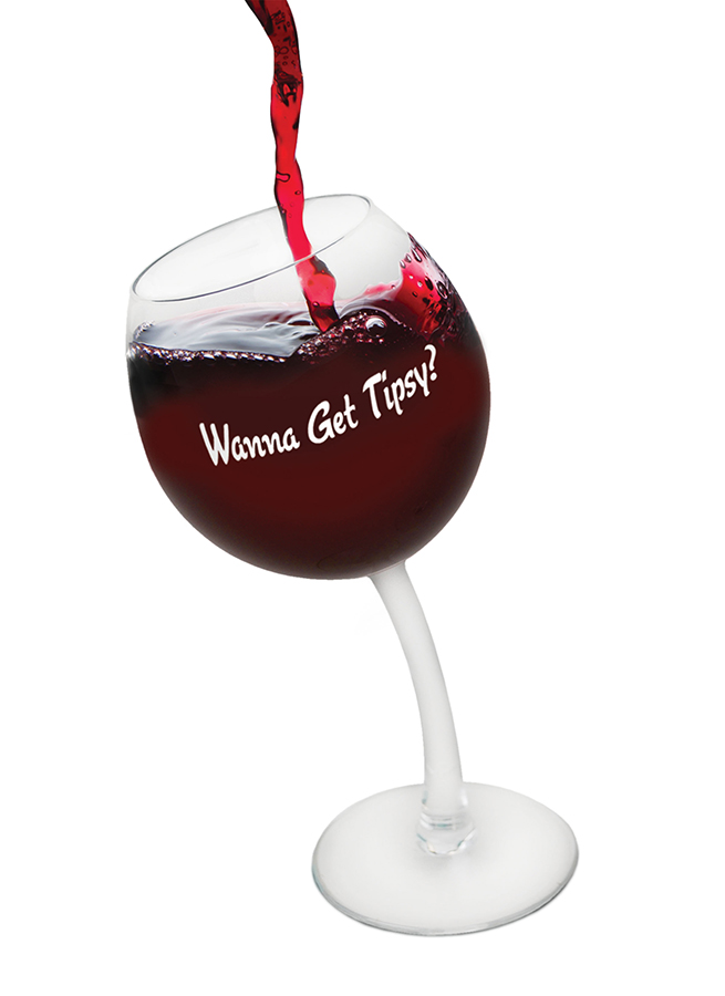 Комплект бокалов tipsy wine glass pair 355 мл BIGMOUTH ДИЗАЙНЕРСКИЕ 00-3862987 Прозрачный  - Вид №3