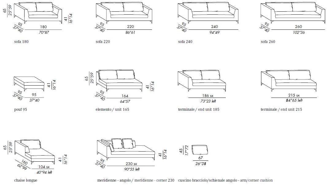 Meridiani Модульный диван со съемным чехлом Louis up sun-id-1511937 - Вид №4