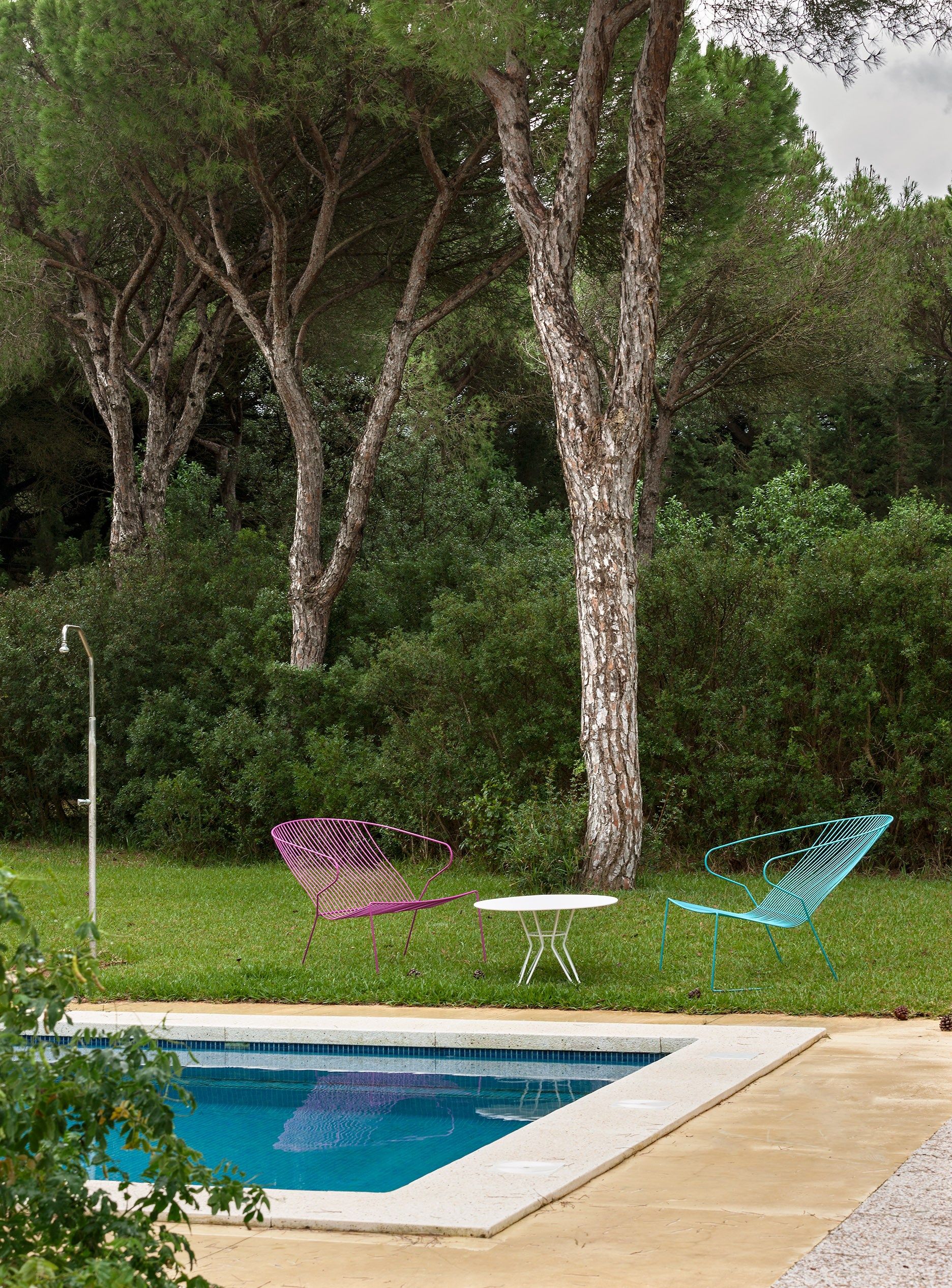 Стальной штабелируемый садовый стул с подлокотниками iSimar Bolonia ARCH-00080085 - Вид №14