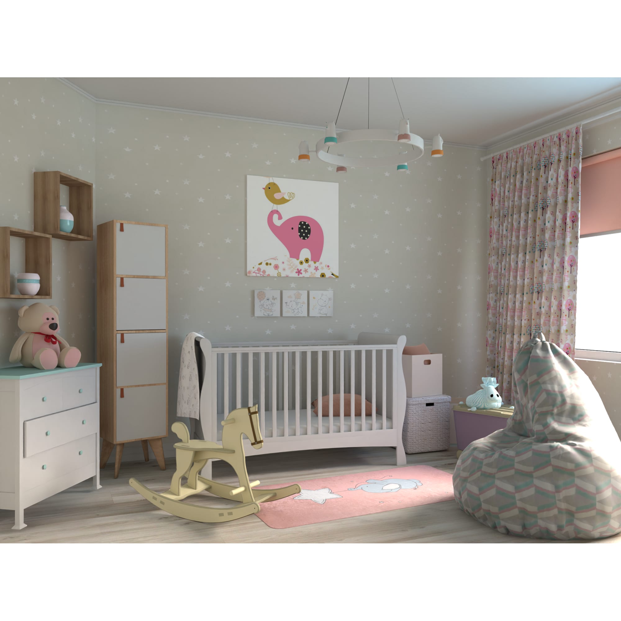 82152219 Кресло-груша, 120х70х60 см, цвет геометрия Santreyd  - Вид №3