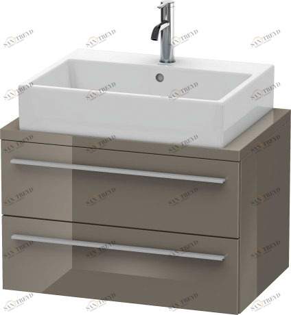 XL540608989 Тумбочка для компактной консоли X-Large #XL5406 700 x 478 мм Фланелево-серый глянцевый лак Duravit
