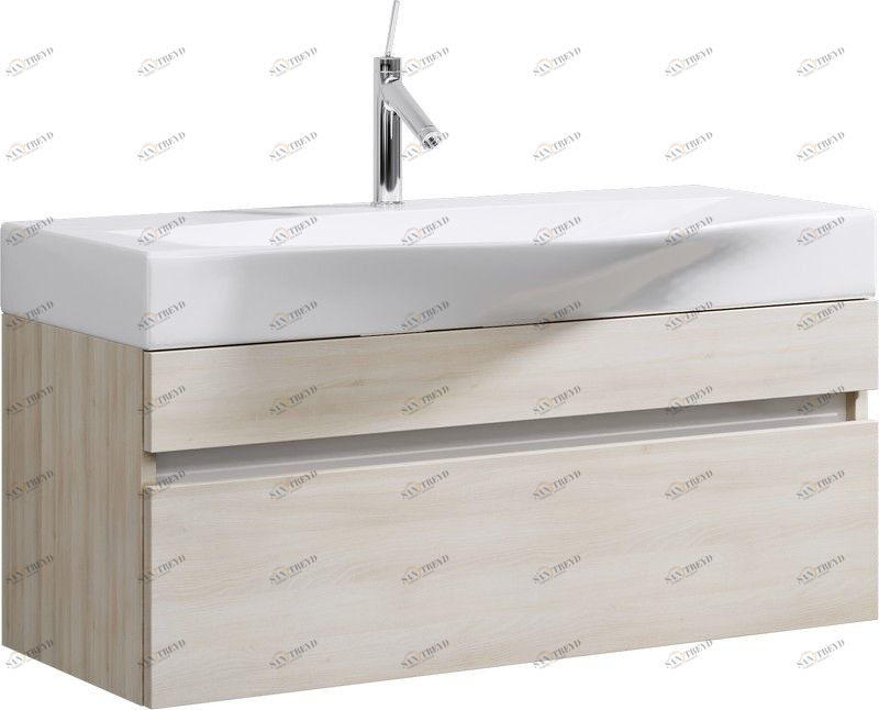 Бергамо Тумба под умывальник подвесная, цвет акация Ber.01.10/A AQWELLA BERGAMO BER1004D