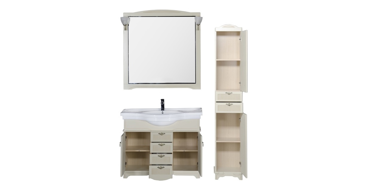 Комплект мебели Aquanet Луис 110 бежевый 00173198 - Вид №2