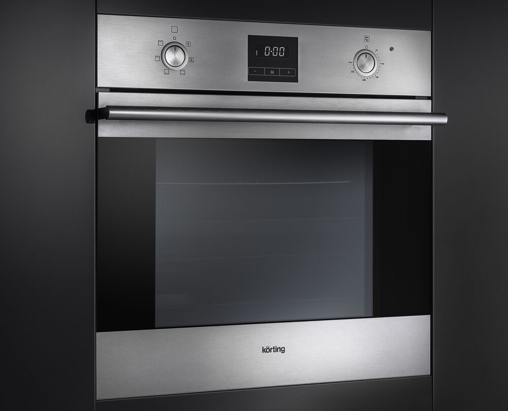 OKB 760 FX Встраиваемые электрические духовки / crystal, 59.8 х 59.5 x 56 см, 6 режимов нагрева, гриль, конвекция, таймер, дисплей, нержавеющая сталь Korting Korting Crystal Santreyd  - Вид №1