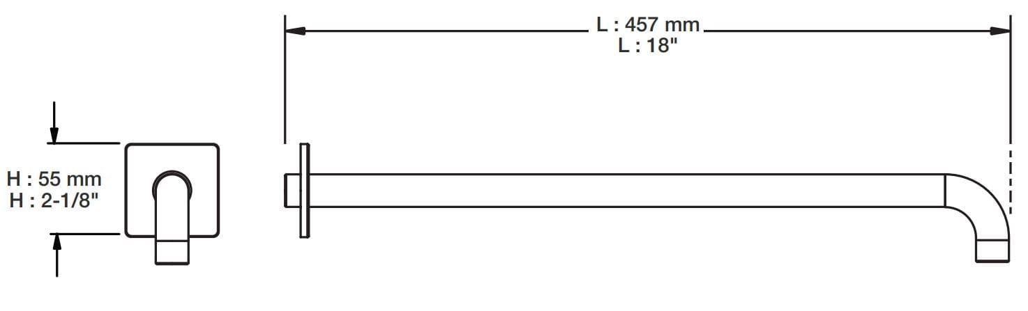 Настенный душ BARIL BRA-1812-14 ARCH-00153349 - Вид №2