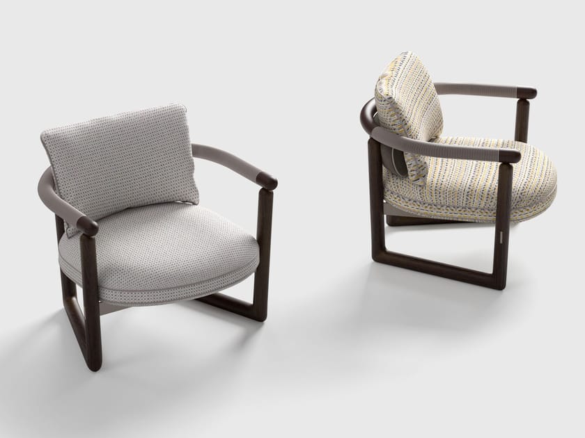 Садовый стул из ткани и кожи CPRN HOMOOD Shapes Outdoor ARCH-00093718