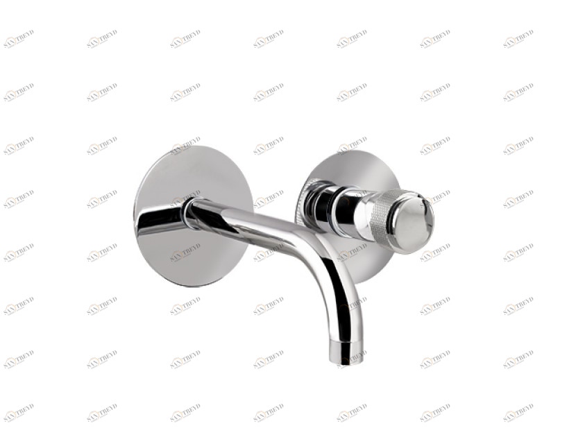 071440.P00.00 Смеситель для раковины, однорычажный, с декоративным латунным кольцом Золото 24К Mestre 