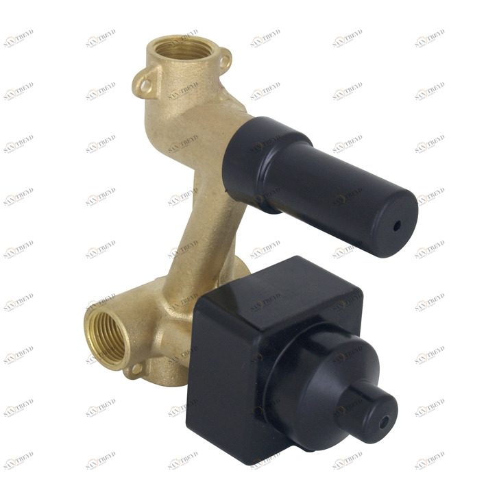 PROJECT LINE - Скрытый душевой клапан для ванны с керамическим картриджем Ø35 мм, автоматическим переключателем и 1/2? разъемы. Расход при 3 барах: ванна 20 л / мин, душ 18 л / мин.  Project line NOKEN 100107958  CHROME 