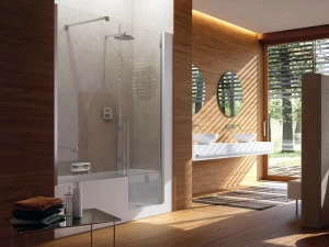 Glass1989 Ванна с душевой кабиной с дверцей Home & spa rituals