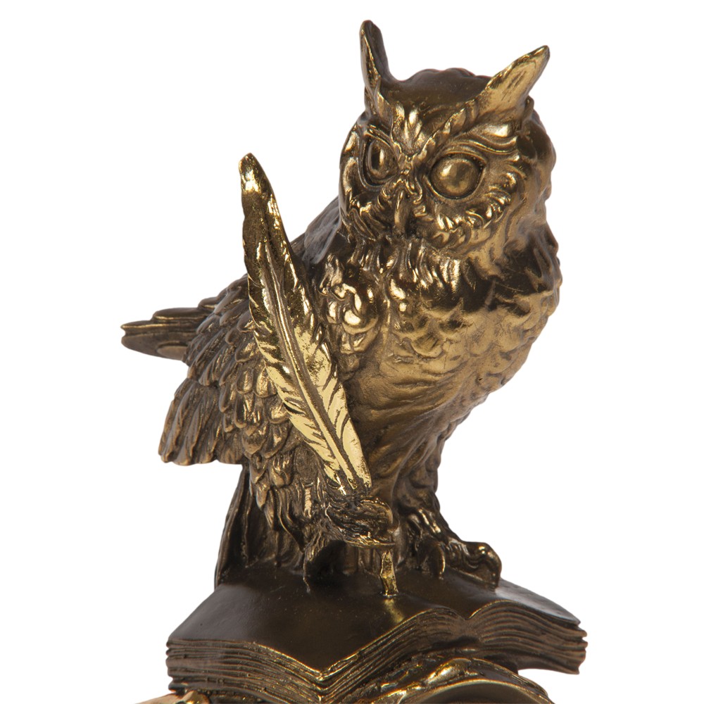 41043 Часы настольные Ученый филин Бронза BOGACHO 4627138243022 - Вид №5