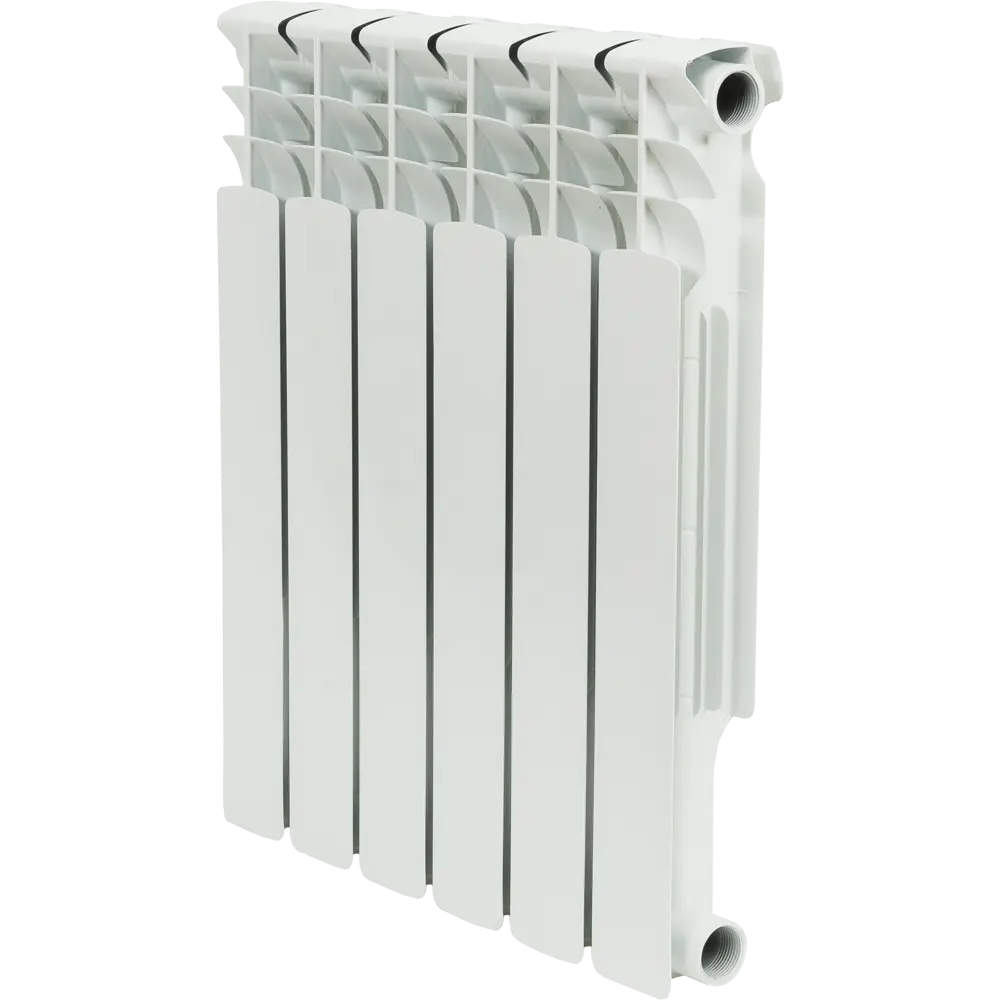 Радиатор секционный Monlan Bimetal 500/80 6 секций боковое подключение биметалл белый STLM-2192424 - Вид №1