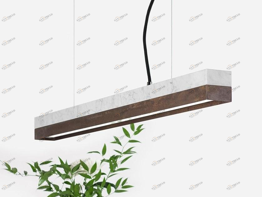 GANTlights Светодиодный подвесной светильник из каррарского мрамора и Corten ™ C sun-id-1444875