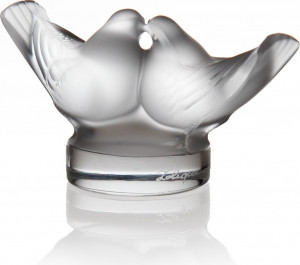 10532424 Lalique Фигурка "Два голубя" Хрусталь