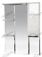 Зеркало Жасмин-75 прав. (свет) белая эмаль MISTY 231229