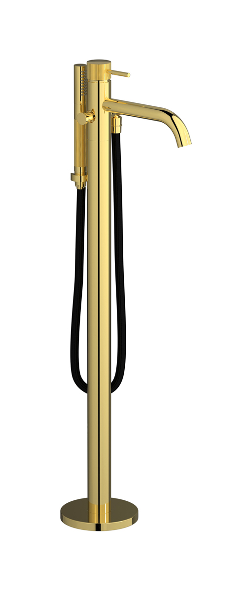 Напольный смесиель для ванны с встроенным душем. WE ARE IB id399oo Gold Industria