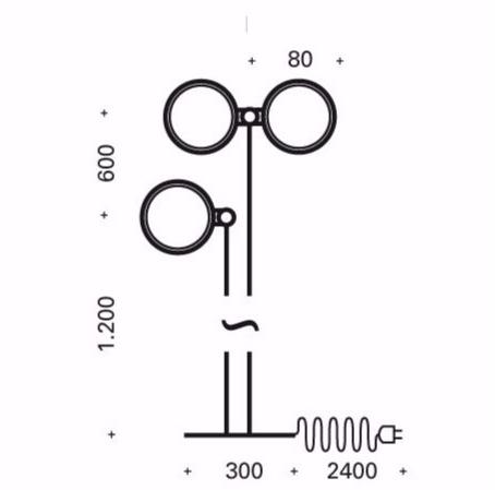 Top Light Регулируемый металлический торшер с гибким кронштейном sun-id-1435334 - Вид №4