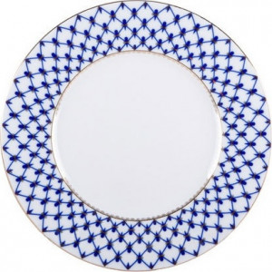 84866 Императорский фарфоровый завод Тарелка 20см "Кобальтовая сетка" "Гладкая" Фарфор твердый