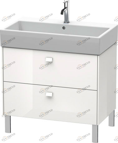 BR443502222 Тумбочка напольная Brioso #BR4435 784 x 459 мм Белый глянцевый декор Duravit