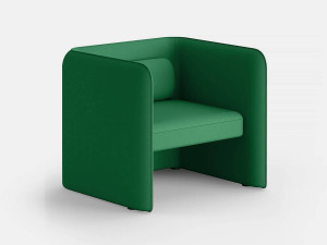 Тканевое кресло с подлокотниками