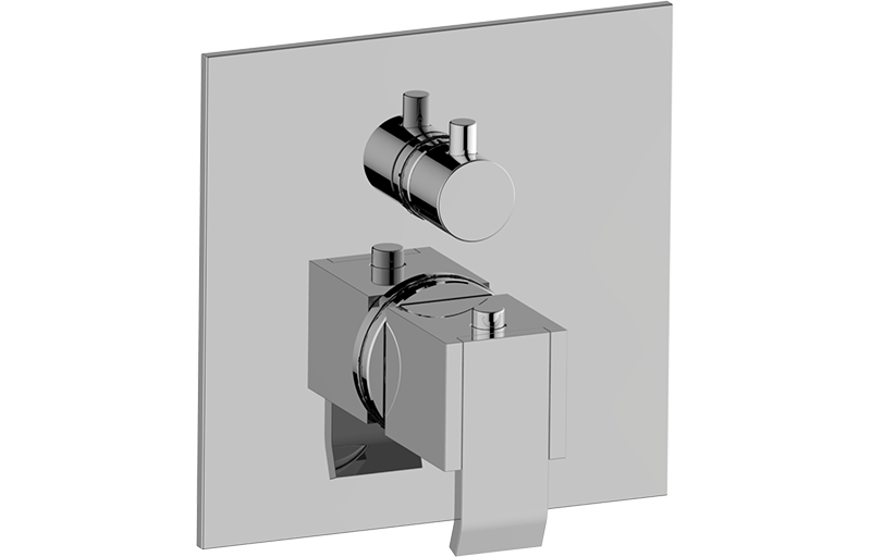 E-18042-LM38E-T UNI-BOX - 3/4" Внутренний термостат с переключателем на два выхода - внешняя часть GRAFF Qubic