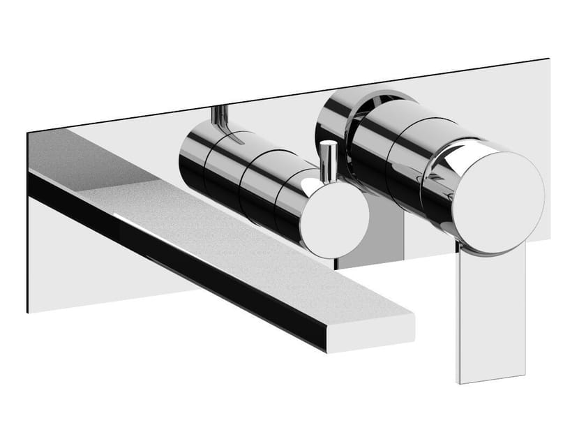 Настенный смеситель для ванны с 3 отверстиями и переключателем Rubinetterie Frattini отдельная эстетика ARCH-00079426