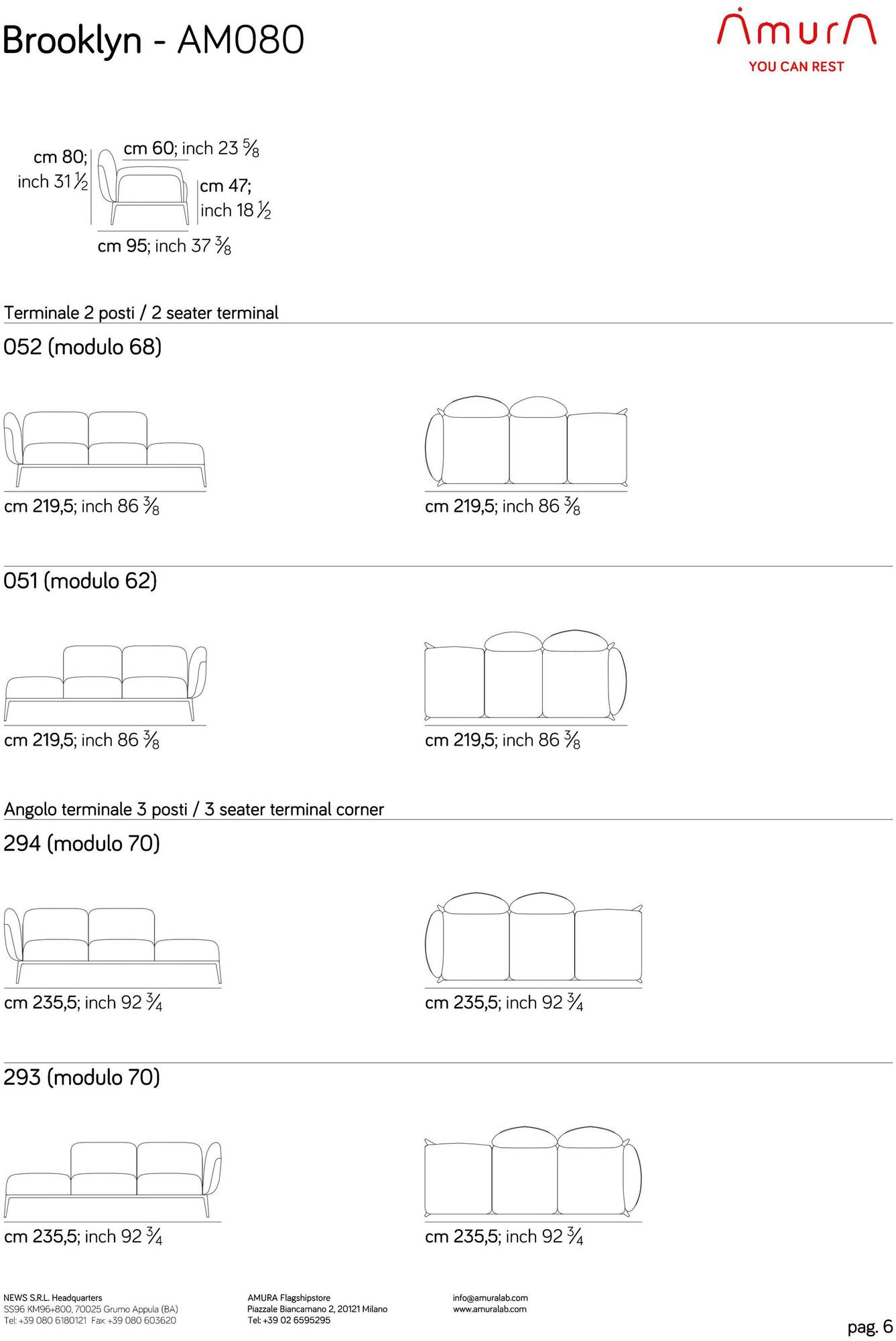 AMURA 3-х местный тканевый диван Brooklyn sun-id-1492327 - Вид №12