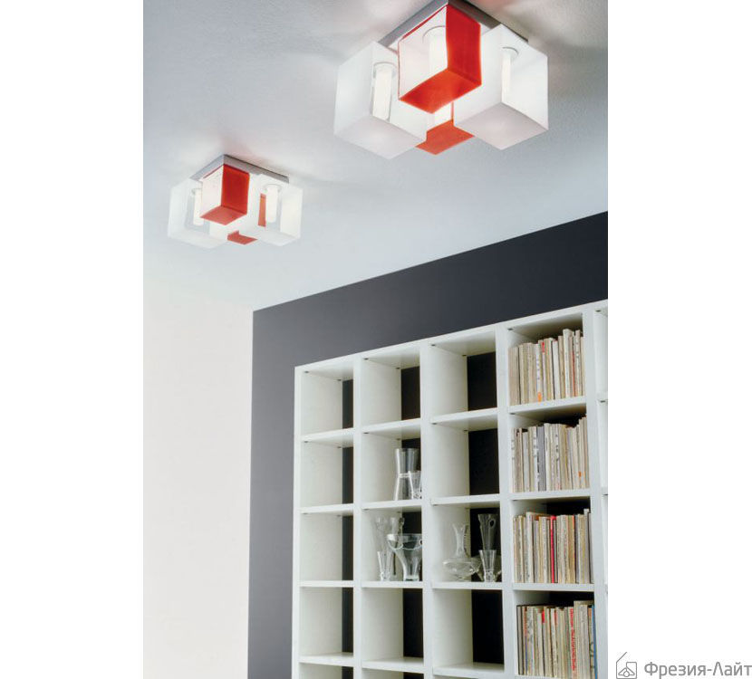 Panzeri P9033-4 whitе/red Domino потолочный 60618