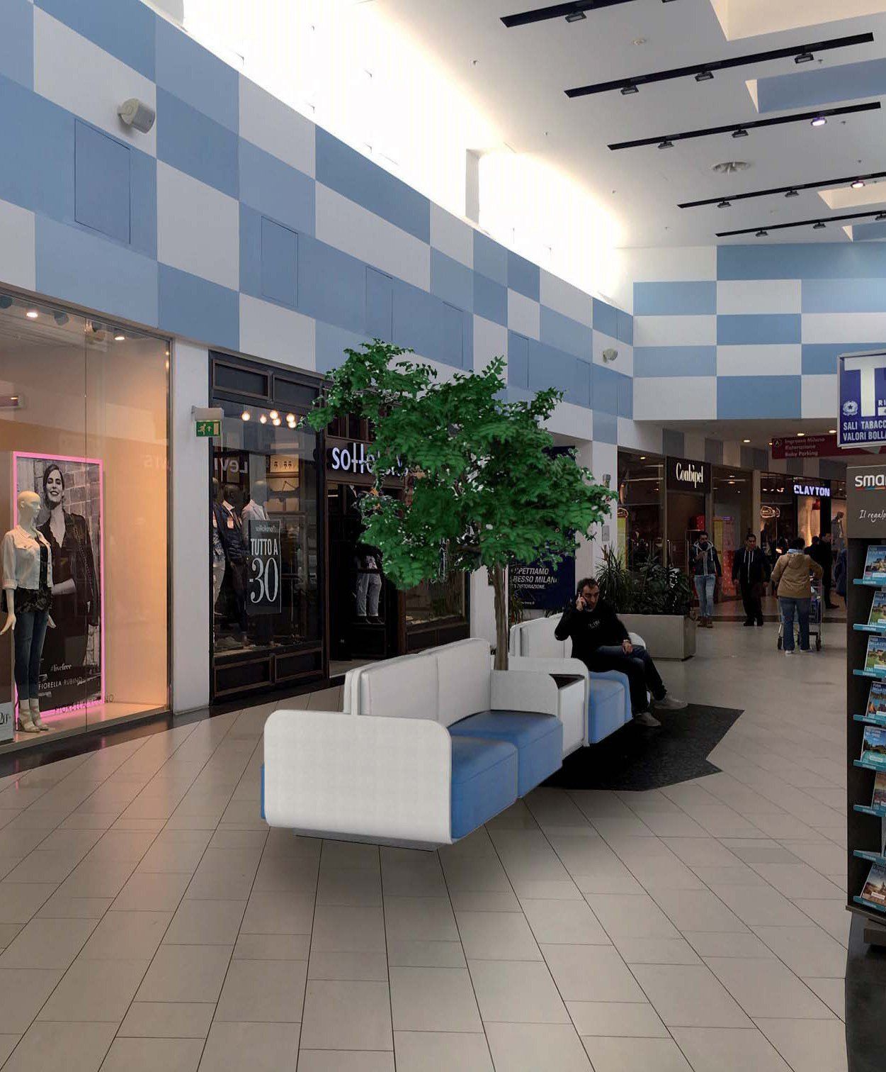 Тканевая скамья со спинкой Viscio Urban Design Air ARCH-00053209 - Вид №3