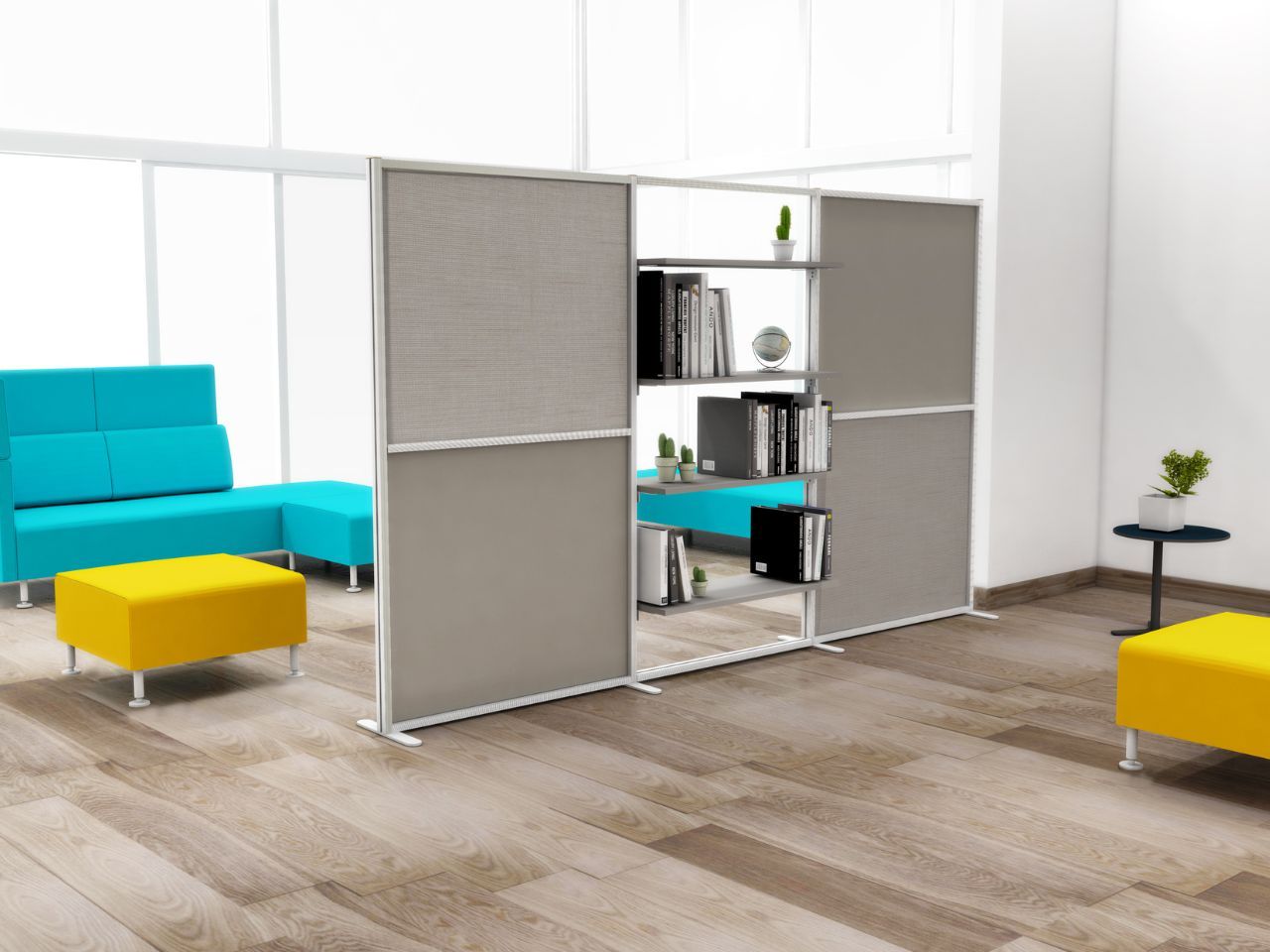 Модульная отдельно стоящая офисная перегородка из ламината STUDIO T InUno ARCH-00018916 - Вид №1