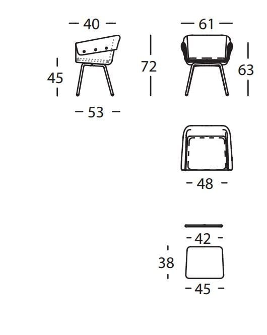 Тканевое кресло с подлокотниками SANCAL ARCH-00100151 - Вид №3