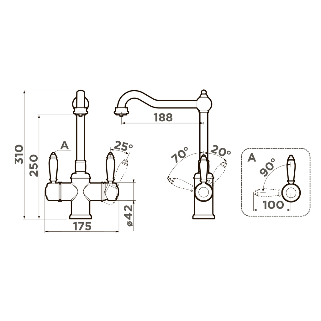 Смеситель для кухни Tottori AB OMOIKIRI 4994009 - Вид №3
